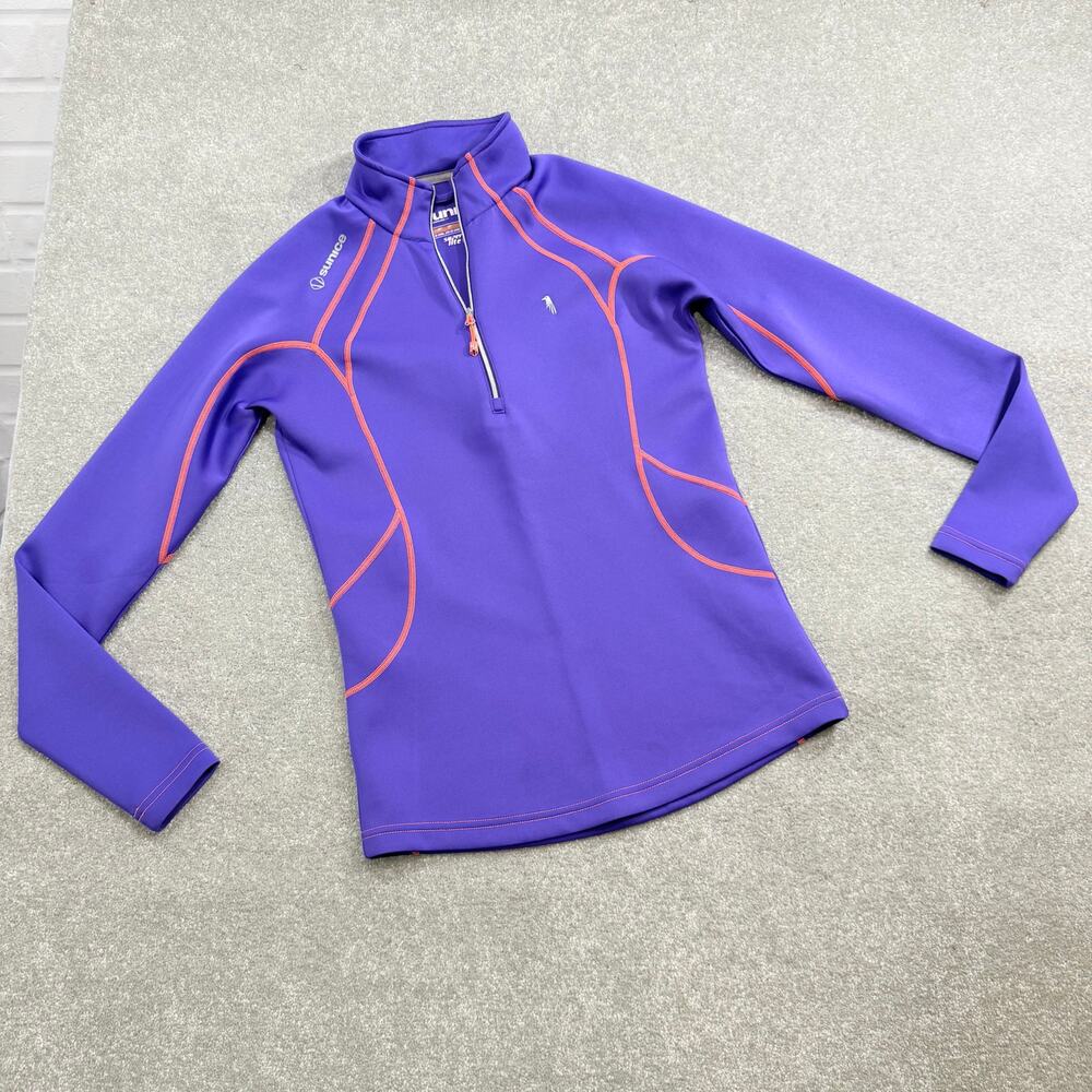 Sunice Womens Sml Megan SuperliteFX Stretch Thermal Quarter Zip Pullover Purple